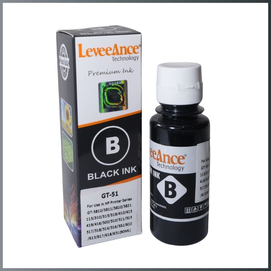 GT-51 INK BOTTLE (HP COMPATIBLE) BLACK