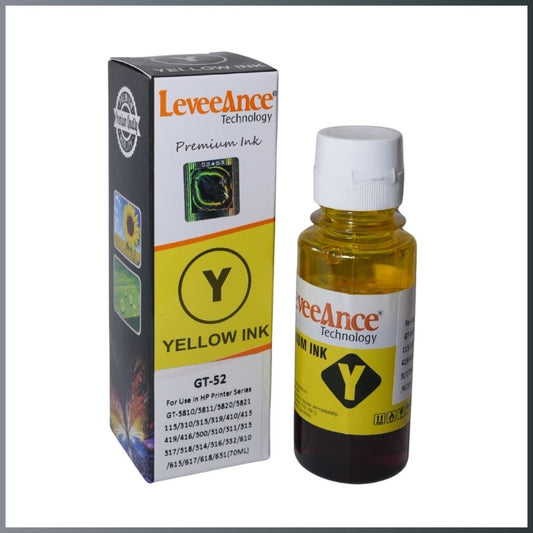GT-52 INK BOTTLE (HP COMPATIBLE) YELLOW